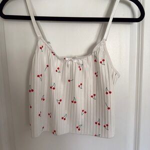 SHEIN CHERRY PRINT CAMI & SHORTS SET XL CUTE LOUNGE